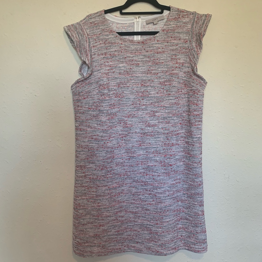 Pink tweed Ann Taylor Loft dress